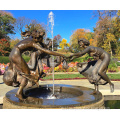 Hot sale outdoor art fountain bronze water fountain with lady statue